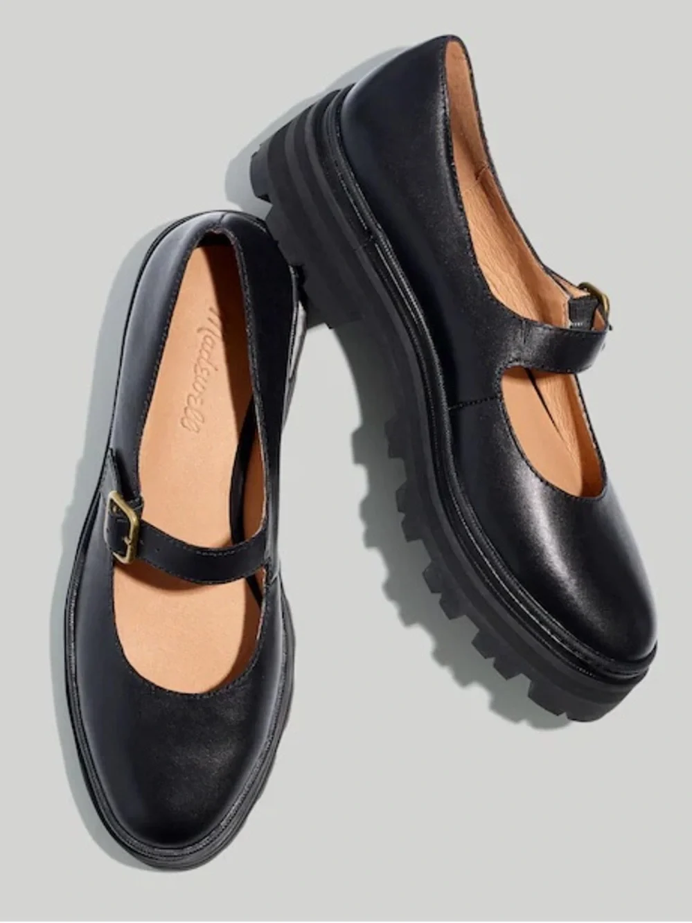 Madewell The Freya Platform Lugsole Mary Jane True Black Leather Size 8.5 - Picture 12 of 12